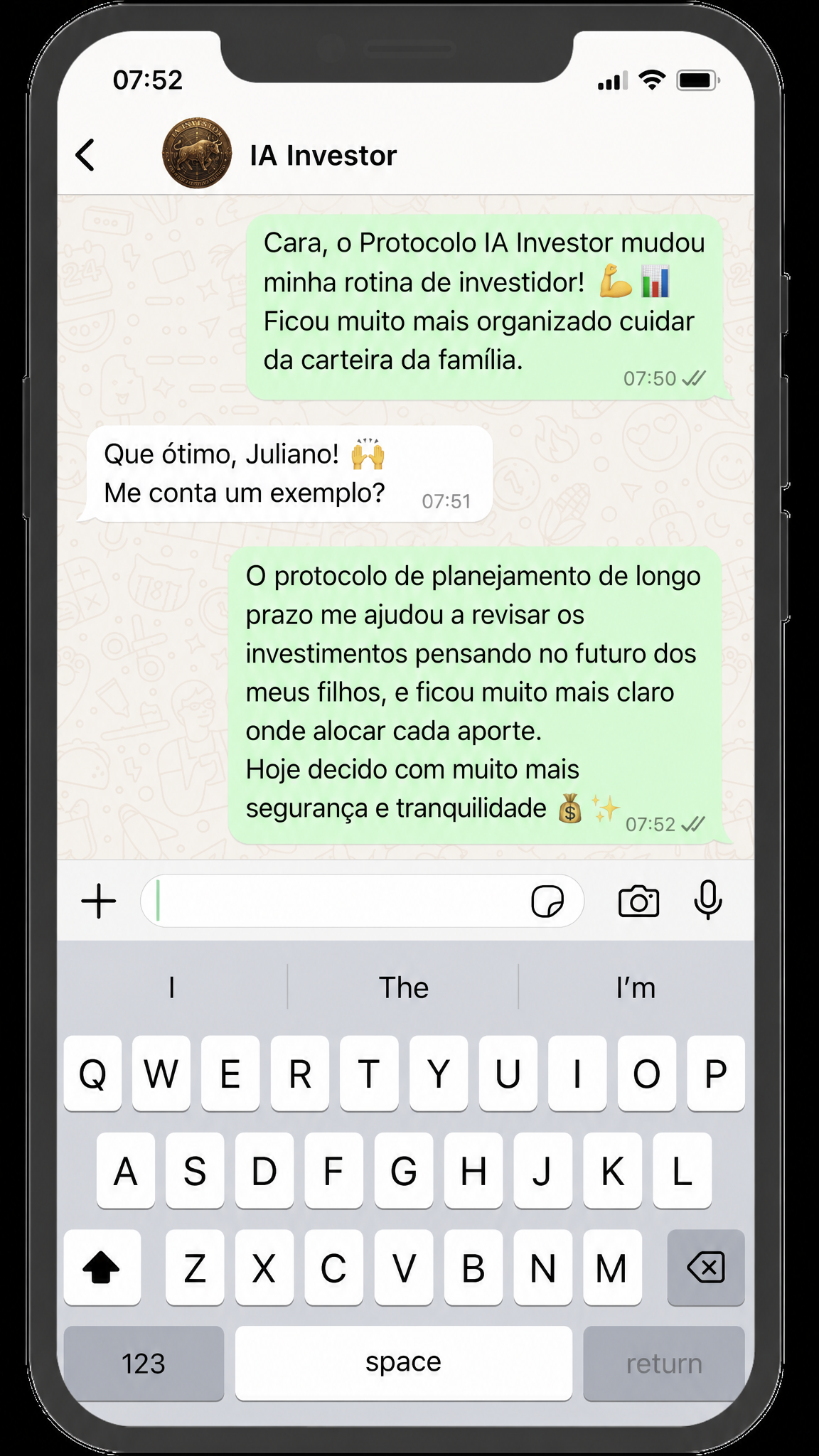 Depoimento de Juliano sobre o Protocolo IA Investor